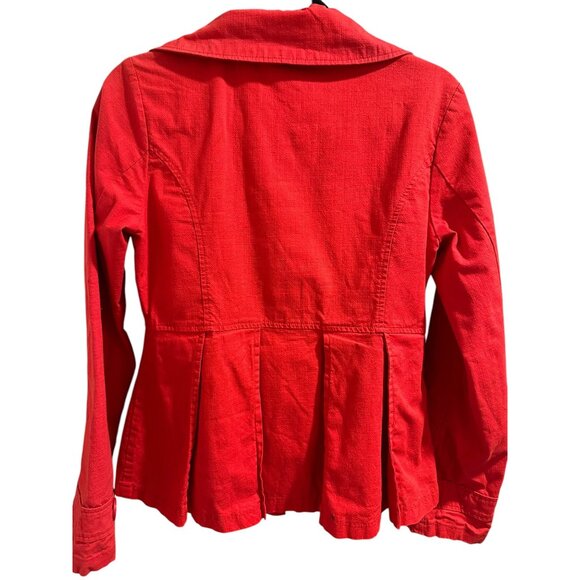 ✌️ 2/$40 ✌️ Tulle Womens Red Double Breasted Peplum Jacket Size M - Picture 5 of 6